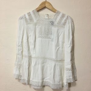 JCrew Point Sur Lacey Peasant Top Size 8